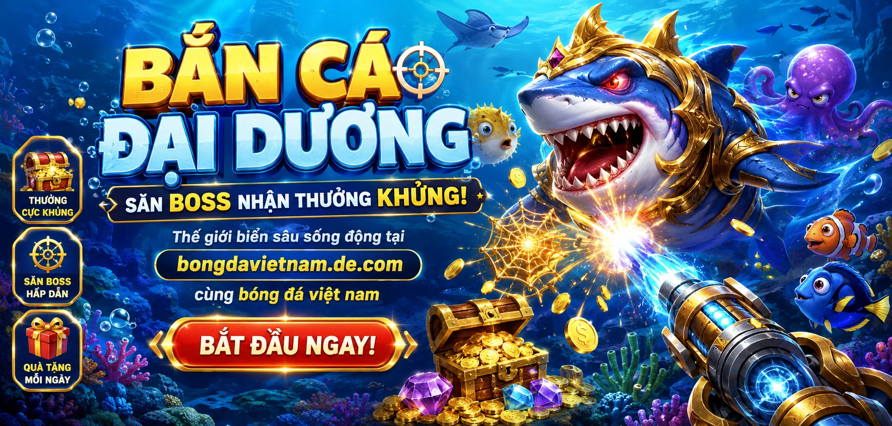 Sảnh bắn cá đổi thưởng với giao diện game bắn cá online